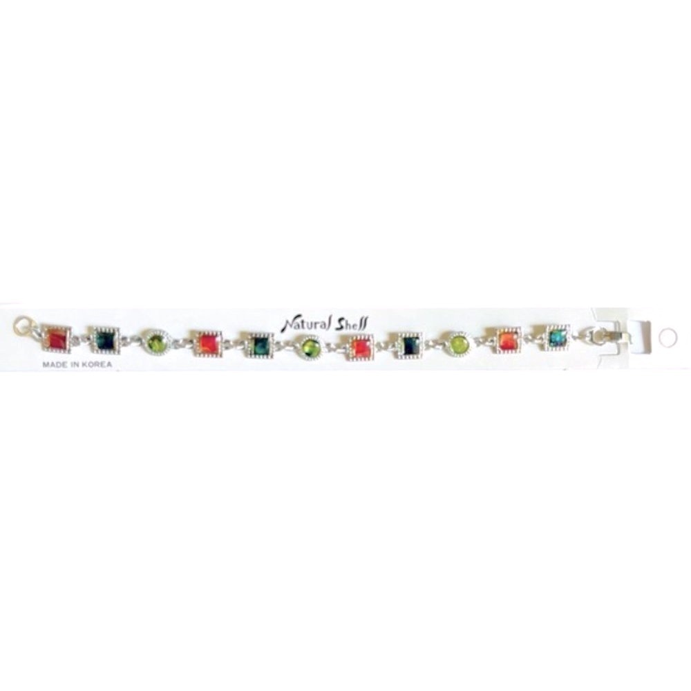 👋 3/$15 FASHION JEWELRY CIRCLE SQUARE BRACELET